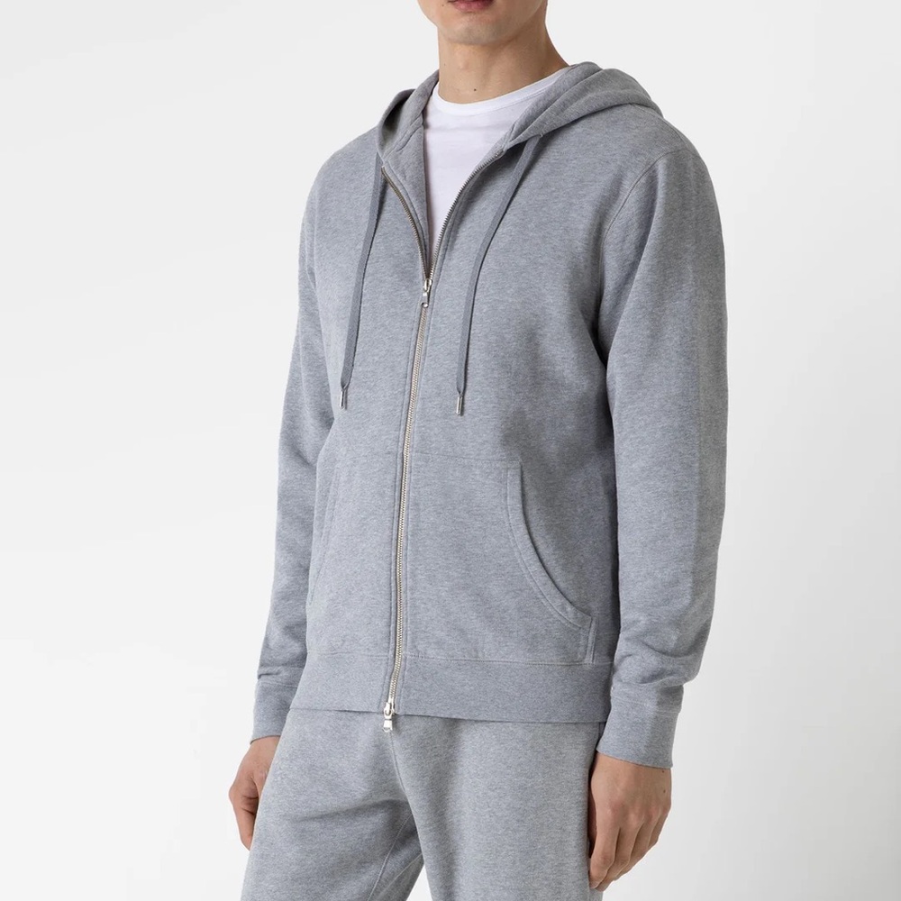 Sunspel grey zip up